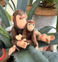 2 Äffchen Steiff Affe ca. 12 und 18 cm