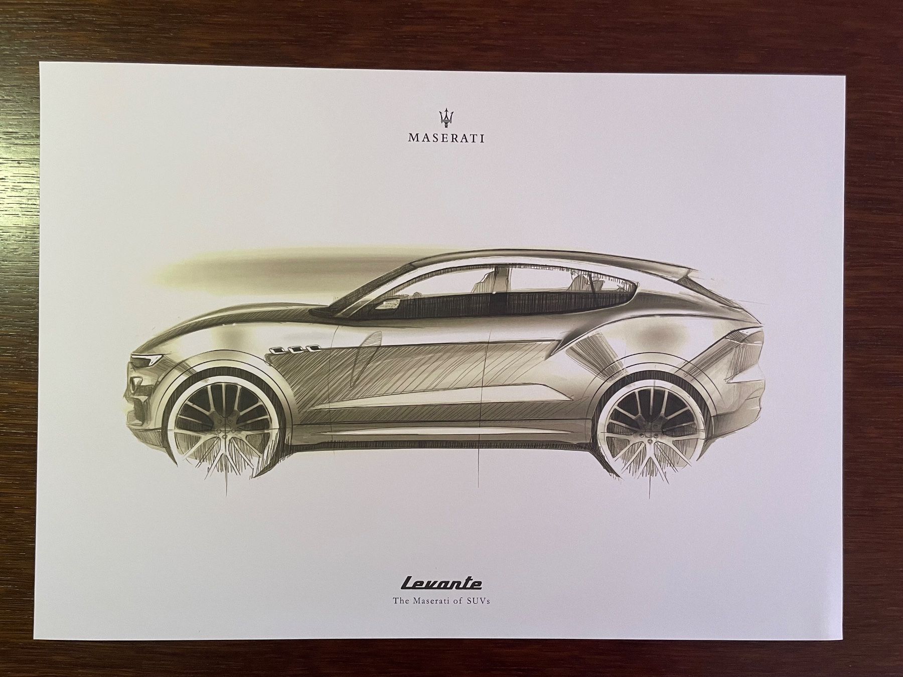 Maserati Documents: Maserati Levante 2016 Design Skizzendrucke / Showroom Press – D'occasion à Rafz par stg101 3