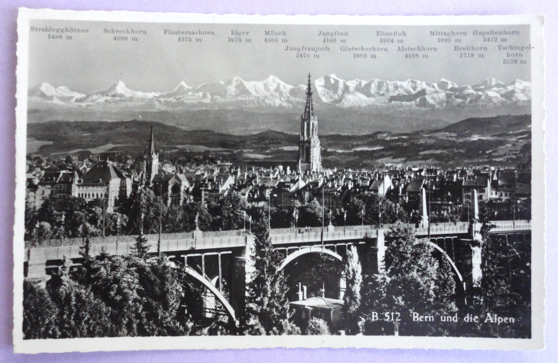 Ansichtskarten: Bern und die Alpen – Gebraucht aus Fétigny von Billy2miny