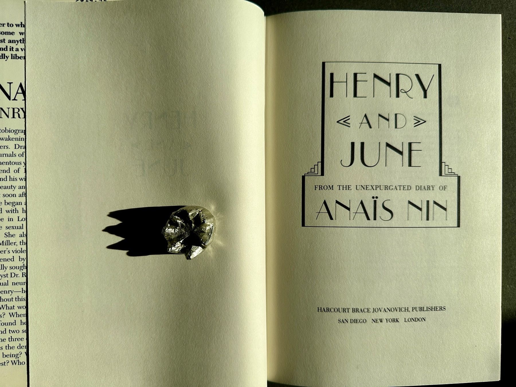 Libri: Anaïs Nin: Henry & June. 1986 – Usato da Zürich venduto da allp 2