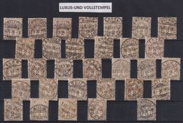 106x) Lot Wertziffer Luxus und Vollstempel, sehe Scan