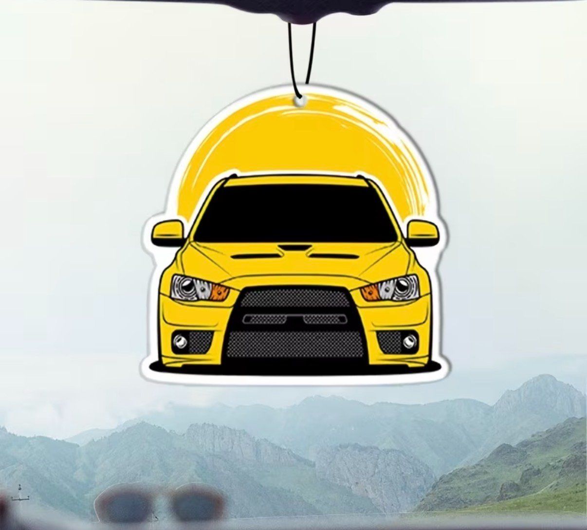 Deodoranti per ambiente: Autoduft Mitsubishi Lancer Evo X – Yellow JDM Duftbaum – Nuovo e nell'imballaggio originale da Burg AG venduto da Dein-Expert