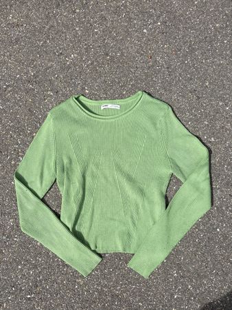 grünes Longsleeve Top, pull and bear