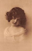 Romantik: Junges Mädchen, deutsche Karte, gelaufen 1921