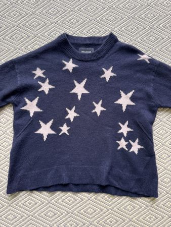 ZADIG & VOLTAIRE Pullover Sternen Grösse M 100% Cashmere