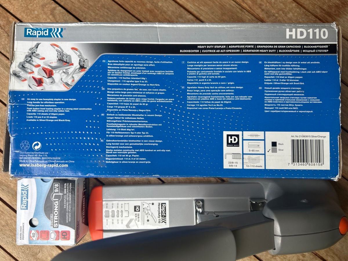Tutti gli attrezzi: Agrafeuse de bureau neuve Rapid HD110 robuste – Nuovo (secondo la descrizione) da Prangins venduto da bbice_8 5