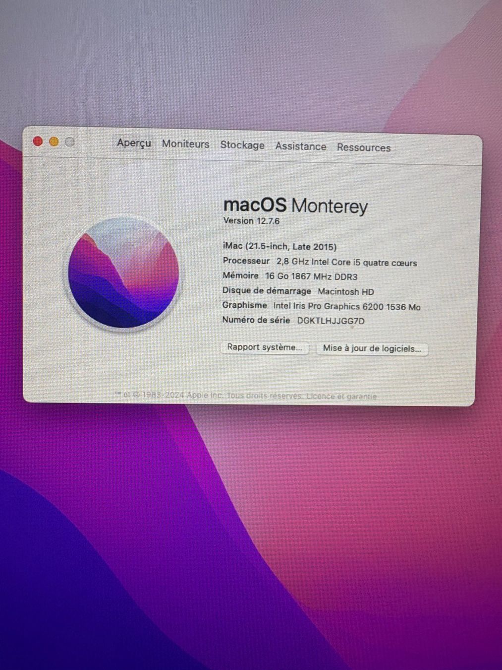 Apple PC: iMac 21.5 pouces de 2015 16GO – Usato da Genève venduto da JDPerf 3