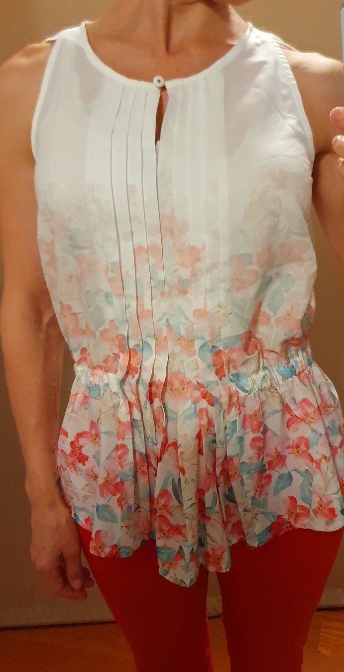 Camicette: Bluse leicht luftig Gr. 34 weiss blumig – Usato da Stansstad venduto da InStyle8 6