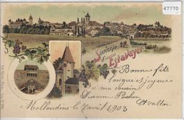 Souvenir d' Estavayer - Litho