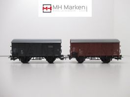 Piko 2x 127 gedeckte Güterwagen der DR Gleichstrom DC GS H0