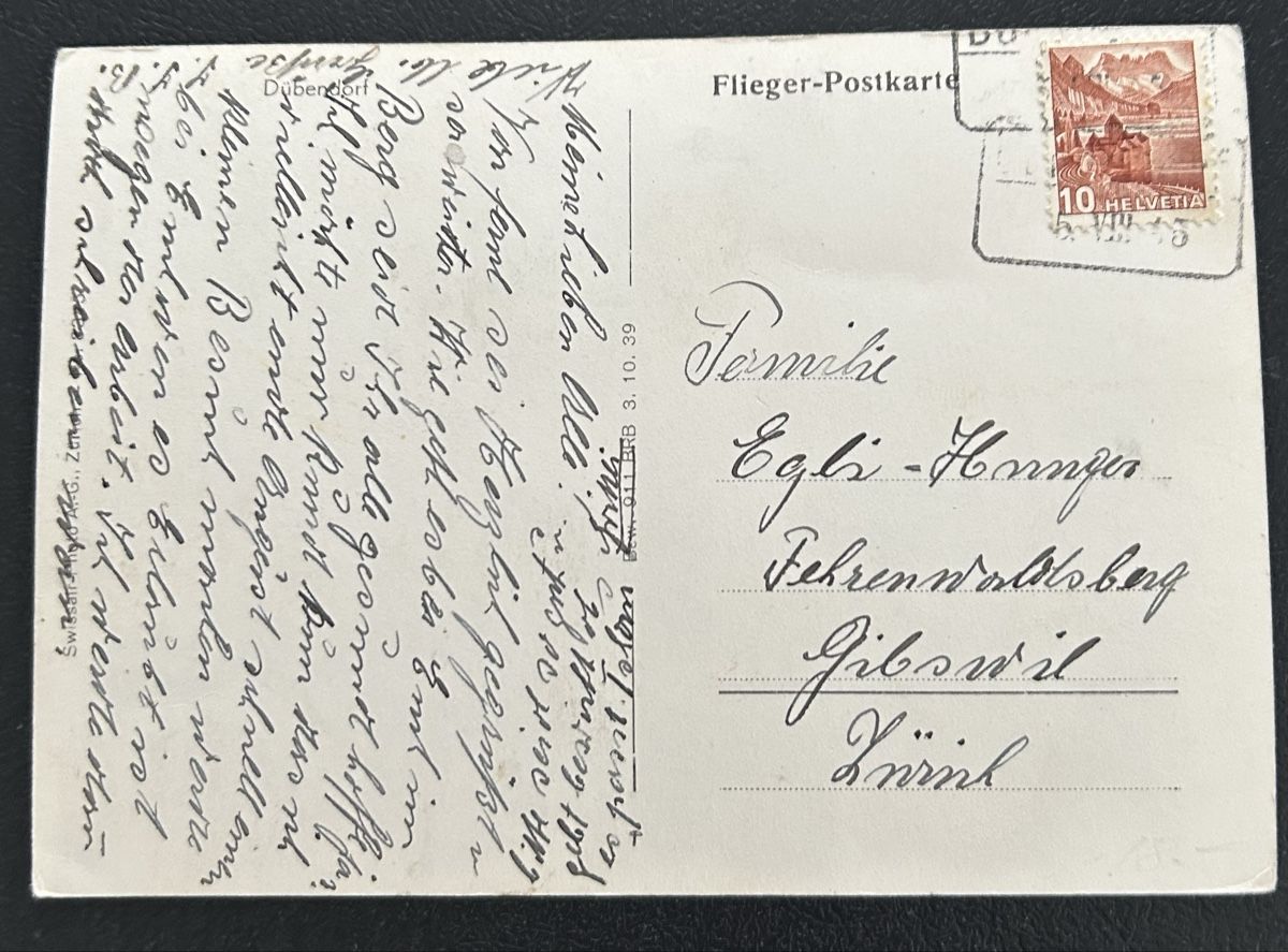 Cartes postales: Fliegerpostkarte Dübendorf  – D'occasion à Horw par Tellbub 1