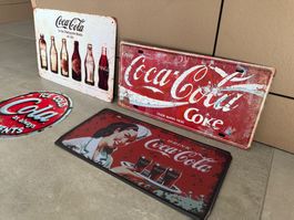 4 x Pcs. Ab 10.- CHF % Coca- Cola Vintage Tafel Einzigartig