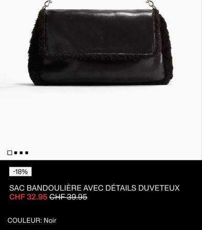 Sac bandoulière avec détails duveteux
