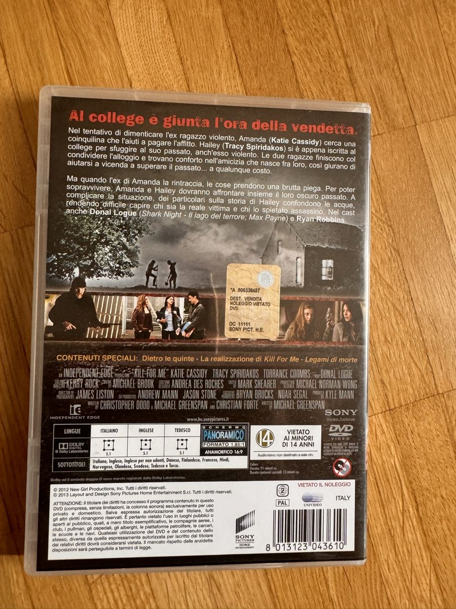 Tutti i DVDs: DVD Kill for me - Legami di morte – Usato da Viganello venduto da Lolland_7 1