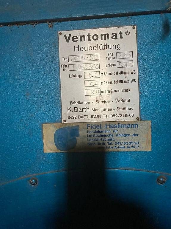 Ventilateurs: Heugebläse Ventomat – D'occasion à Kirchdorf AG par Heinz_Birchmeier 1
