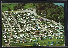 Sutz /Bielersee, Campingplatz aus der Vo
