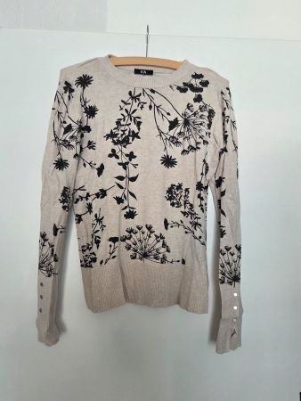 C&A Pullover floral beige Grösse M, guter Zustand