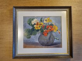 Gertrud Züricher (G.Z.), Blumenstillleben, Aquarell