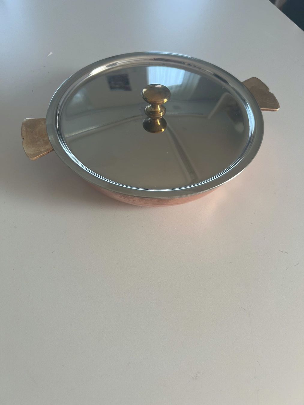 Padelle: Kupferpfanne mit Deckel, Manzoni – Usato da Adliswil venduto da RiBu 1