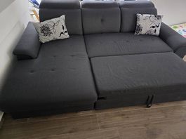 Sofa mit Bettfunktion und Bettkasten günstig zum verkaufen 
