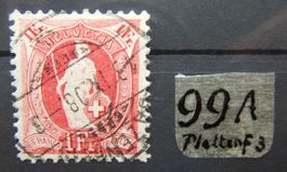 ABART STEHENDE HELVETIA - PLATTENFEHLER