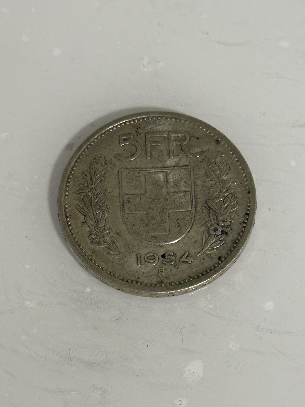 Alle Münzen: 5 Franken 1954  Silber – Gebraucht aus Wallisellen von SWISS_SILVER1 1