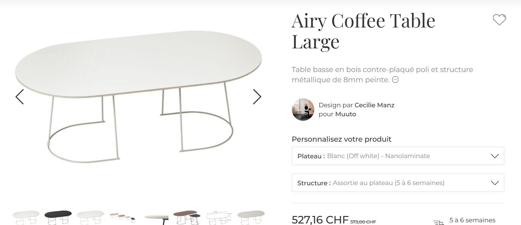 Tische: MUUTO: Airy Coffee Table Large – Neu und originalverpackt aus Neuchâtel von cad_v7b7