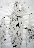Gemälde auf Papier: Grauzone
