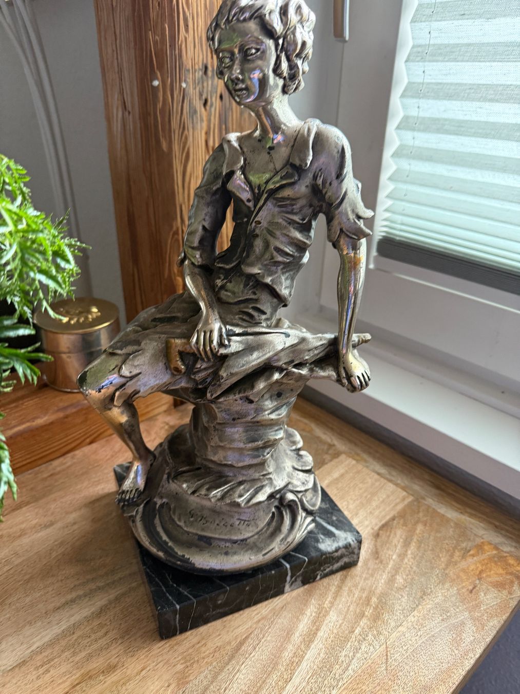 Sculture & Statue: Antike versilberte Figur G. Bozzetto – Usato da Dielsdorf venduto da bambus1 4