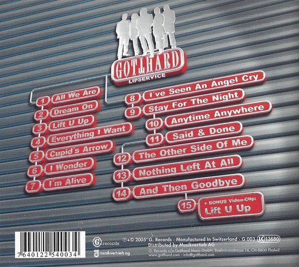 CD: CD Gotthard - Lipservice (Digipak, 2005) – Usato da Möriken AG venduto da mineralia 1