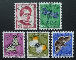 PJ 1951, Serie J138-J142, Ersttag-Vollstempel italienisch