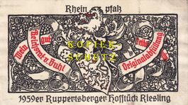 Etikette (gross) - Ruppertsberger Hofstück 1959 /bd