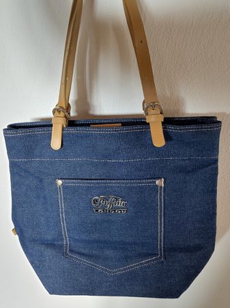 Vintage Buffalo London Dark Blue Denim Tasche unbenutzt