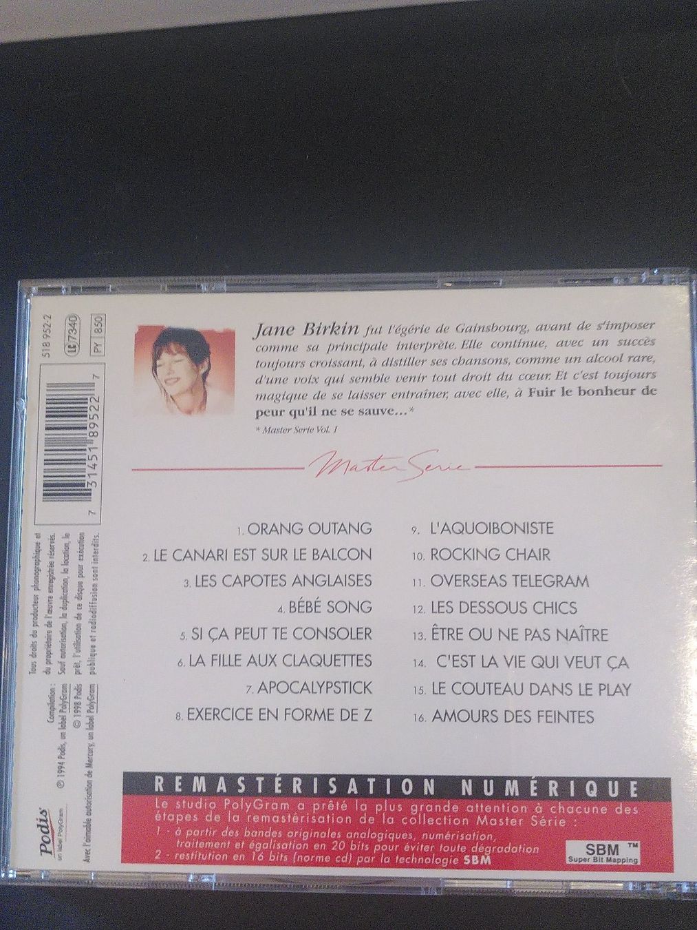 CD: Jane Birkin Master Serie vol 2. – Usato da Plan-les-Ouates venduto da jyg_bts5 1