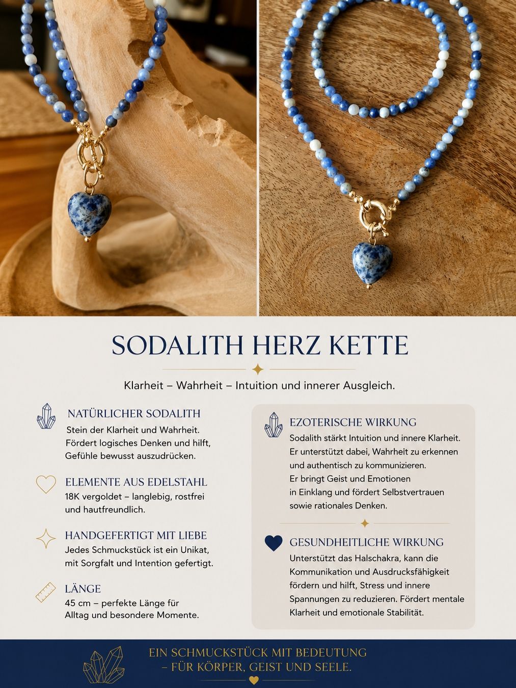 Ketten: Sodalith Kette 45cm – Neu und originalverpackt aus Thun von luk_7qlx