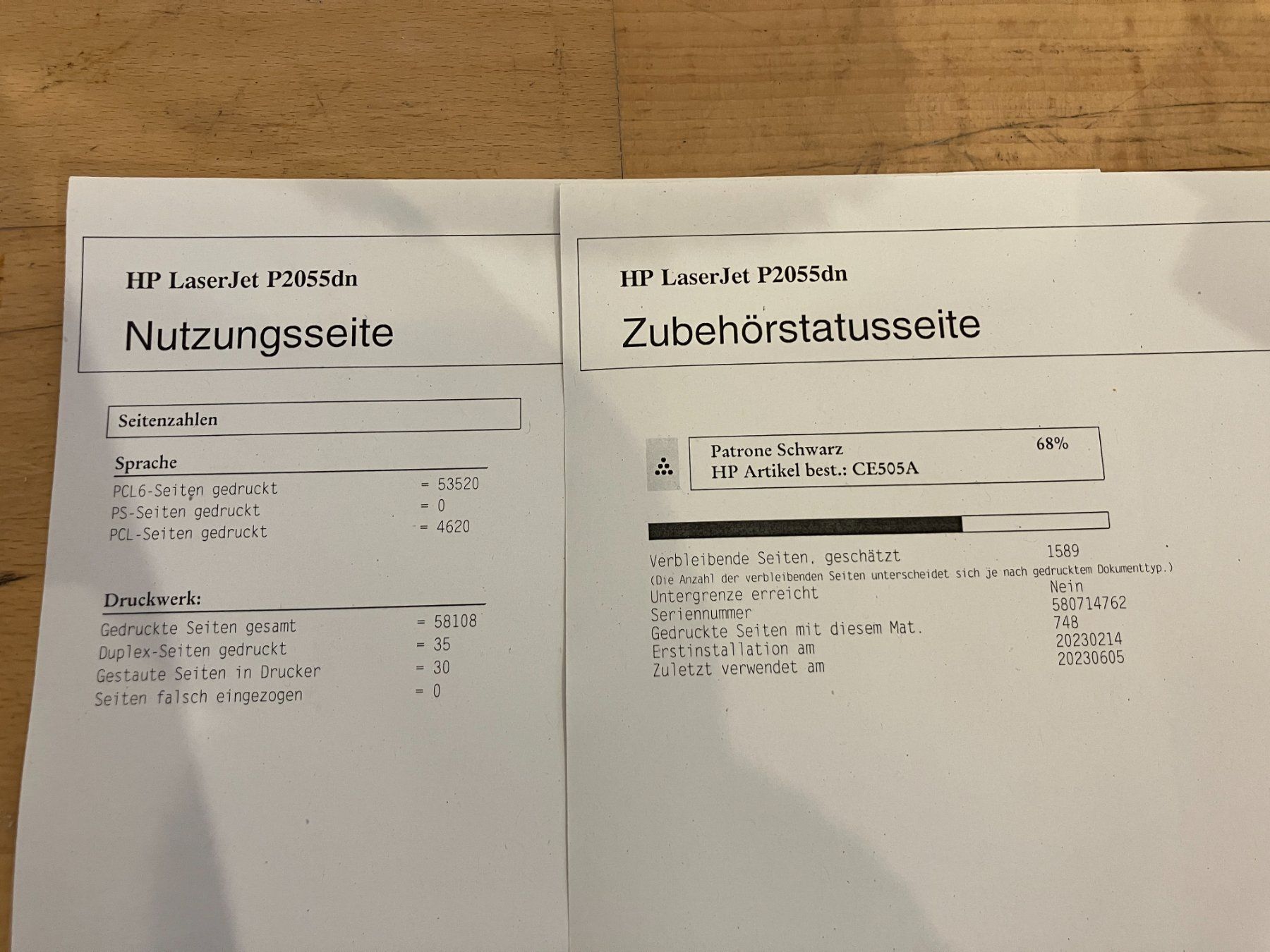 Hewlett Packard Drucker: Drucker HP Laserjet P2055dn Duplex, LAN, Toner 68% – Gebraucht aus Fislisbach von Promo 7