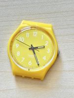 Swatch Armbanduhr Gehäuse gelb ohne Armband gebraucht