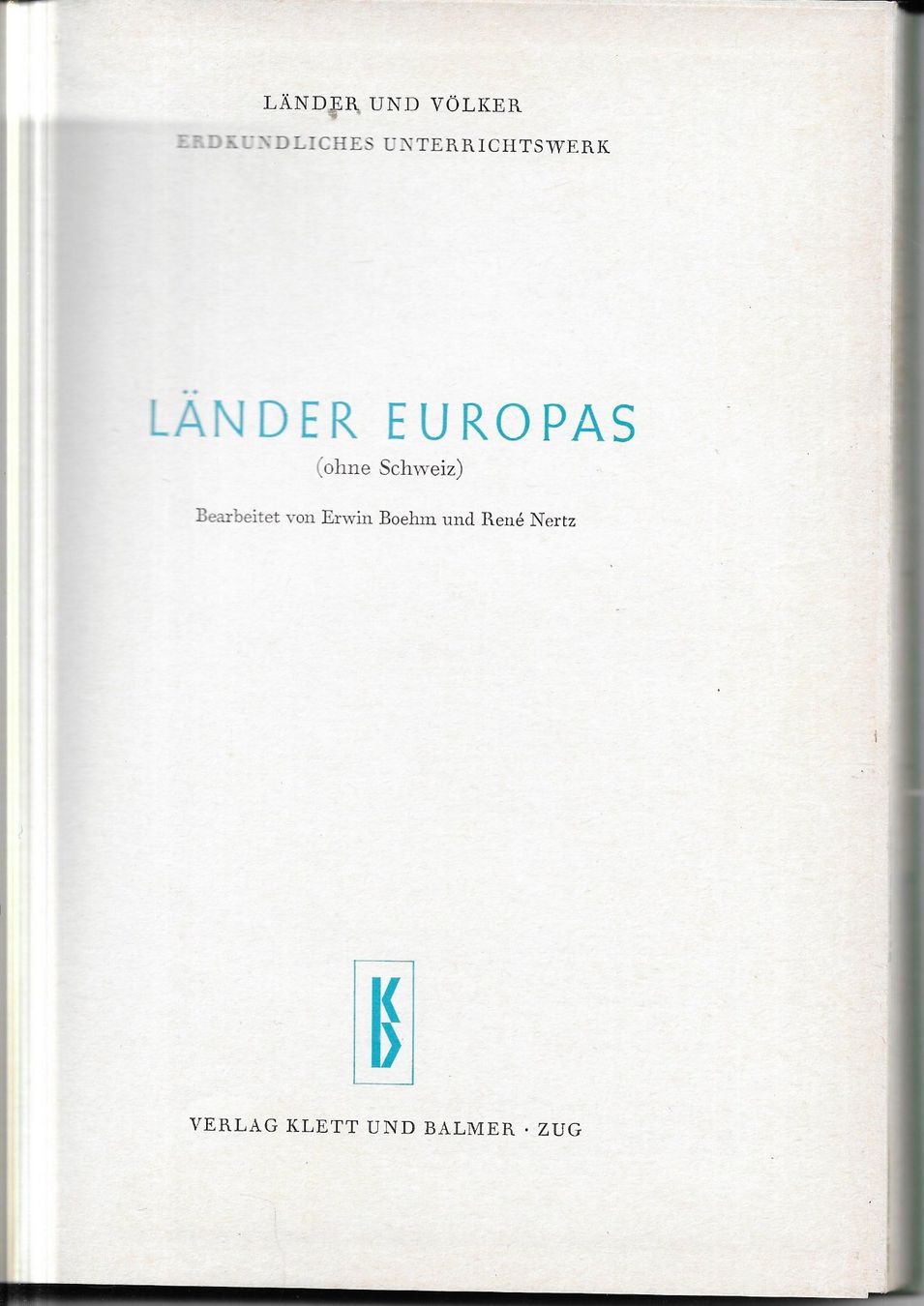 Libri: Boehm/Nertz - Länder Europas – Usato da Nunningen venduto da mercury-for-books 2