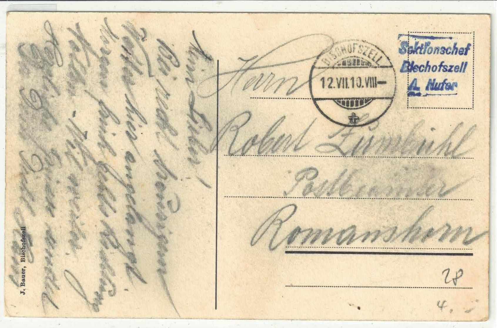 Cartoline postali: Bischofszell - Generalansicht – Usato da Ettingen venduto da Kartenplanet 1