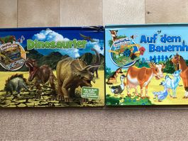 Pop-up-Buch "Dinosaurier" und "Bauernhof" von Lingenkids