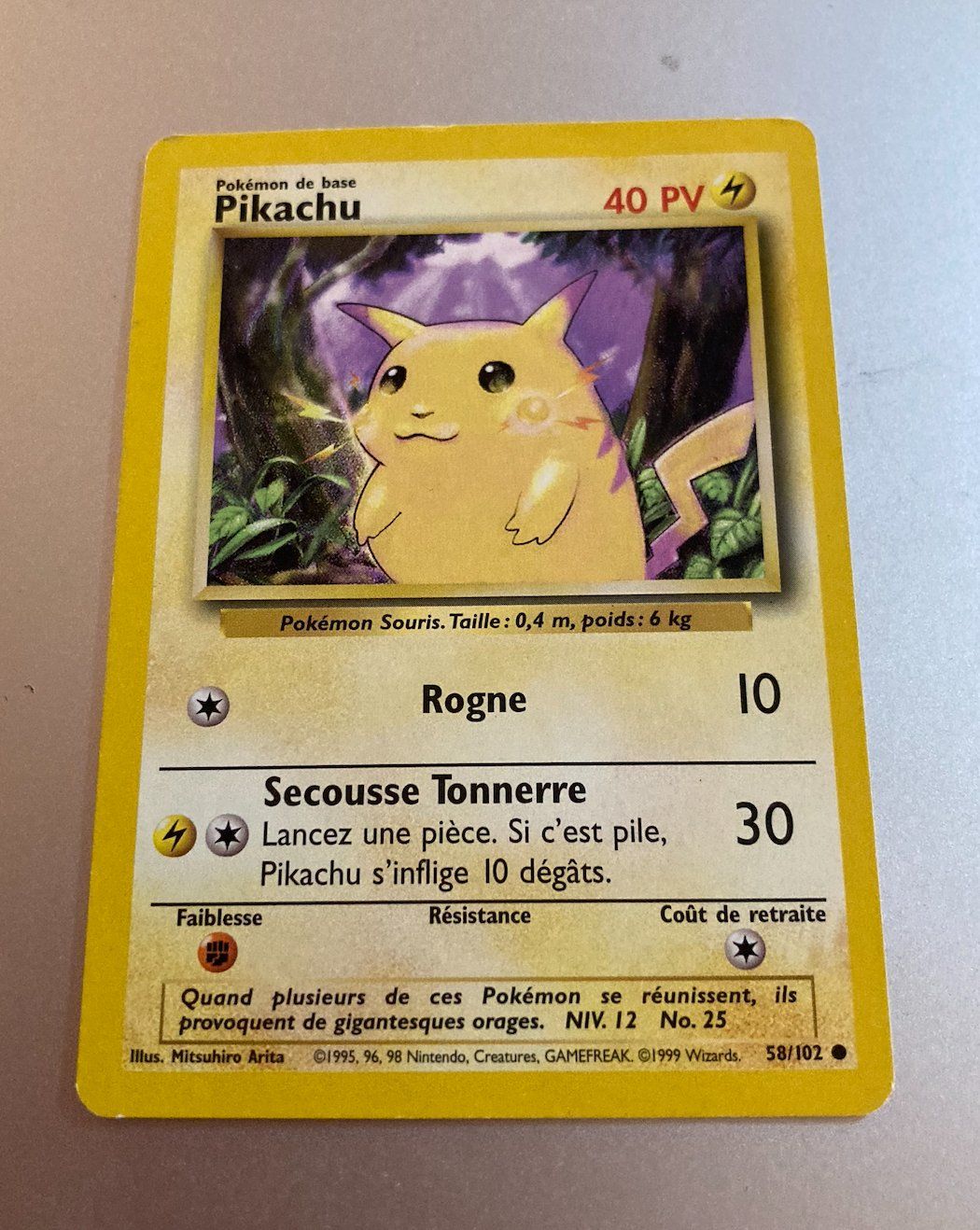 Pokémon Carte collezionabili: Carte Pokemon Pikachu 58/102 Set De Base – Usato da Trélex venduto da Microcx2