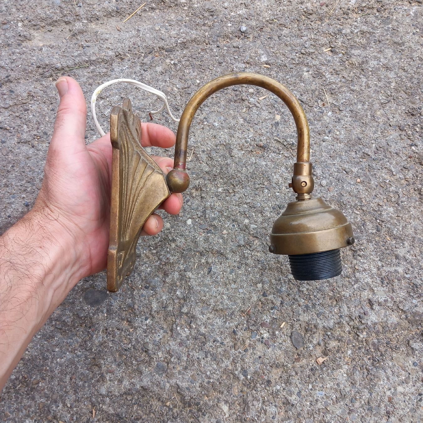 Lampade: Antikes Messing Wandlampe Licht, Jugendstil Lampe – Usato da Ebnat-Kappel venduto da blazzi 3