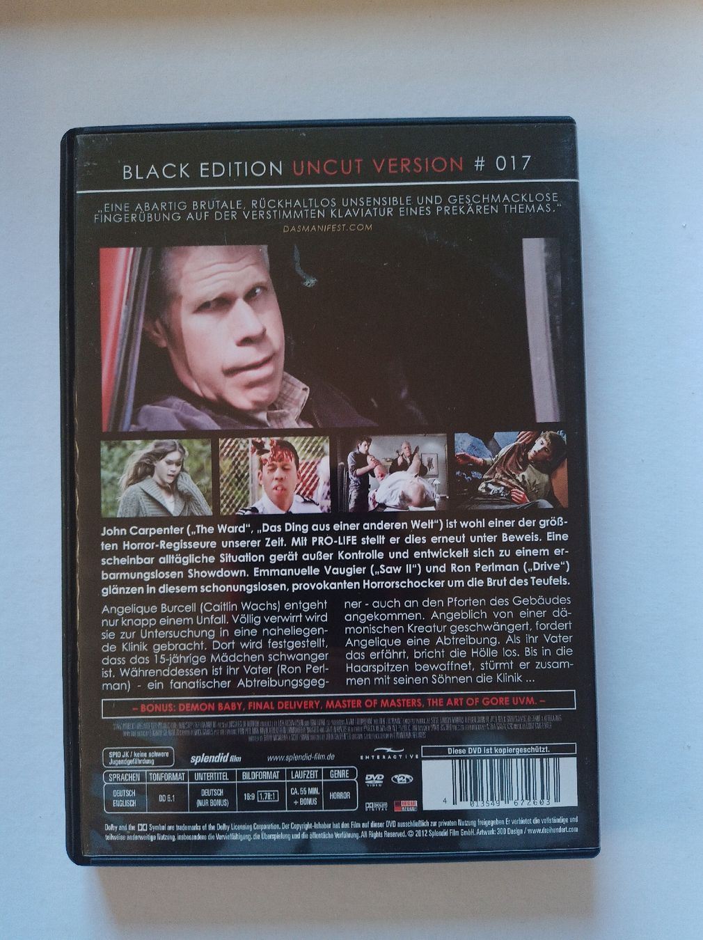 Alle DVDs: Pro-Life Black Edition DVD, Horror von John Carpenter – Gebraucht aus Tann von Veebee6 1