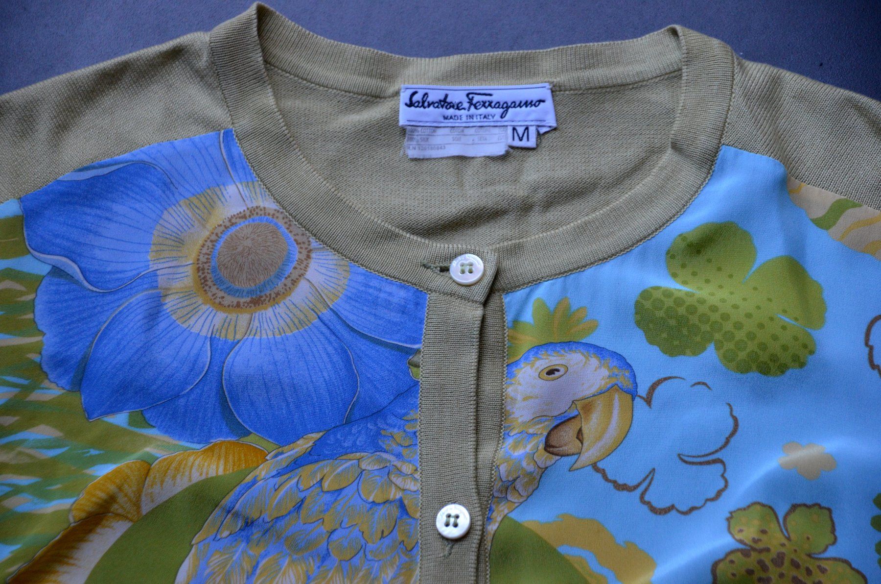 Salvatore Ferragamo Maglioni & Felpe: Ferragamo Pullover cardigan M  Seide-Baumwolle / soie-coton – Usato da Collonges venduto da Auganien 4