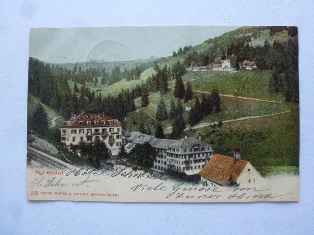 Cartoline postali: Ansichtskarte Rigi-Klösterli 1902 – Usato da Walkringen venduto da Casablanca777