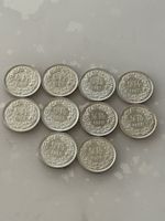 10 x 1/2 Franken 1965  Silber  Stgl