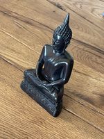 Buddha Figur, Schwarz, Vintage aus Thailand Sehr Schön!