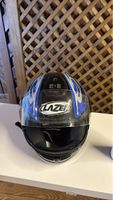 Motorradhelm Lazer schwarz blau akzeptabler Zustand