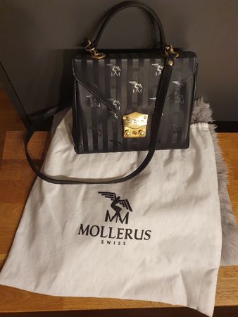 Mollerus Handtasche Schwarz Top Zustand! Inkl. Staubbeutel