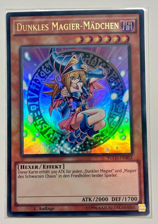 Deutsch Sammelkarte Yugioh Dunkles Magier-Mädchen Drachenritterin